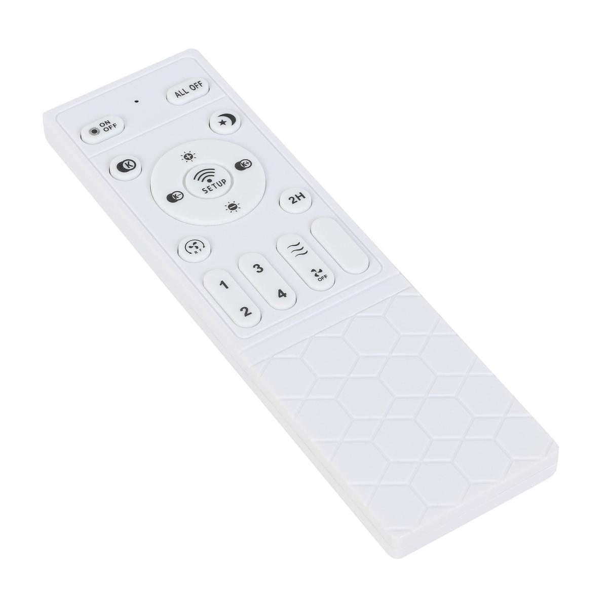 LED-Deckenleuchte Luftiku Weiß/Chromfarben max. 50 Watt - Chromfarben/Weiß, KONVENTIONELL, Kunststoff/Metall (58/14,5cm) - Premium Living