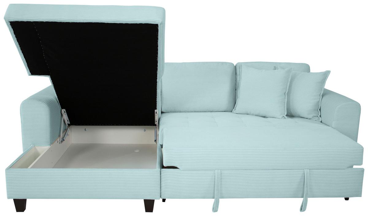 Kutna Garnitura Moritz - sivo-zelena, Trend, tekstil (155/265cm) - Modern Living
