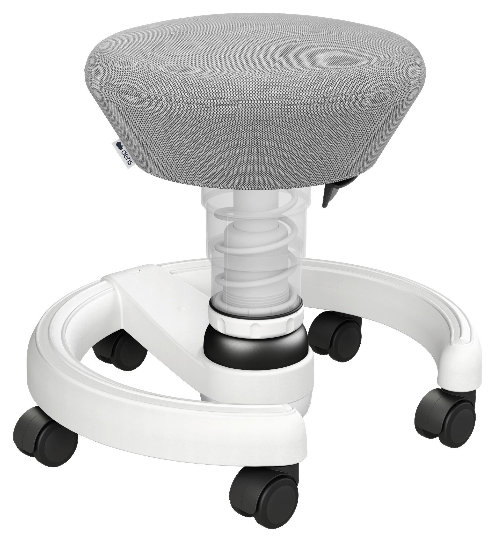 STOŁEK BIUROWY AERIS SWOPPSTER - biały/szary, Konventionell, tworzywo sztuczne/metal (48/32-47,5/48cm) - Aeris