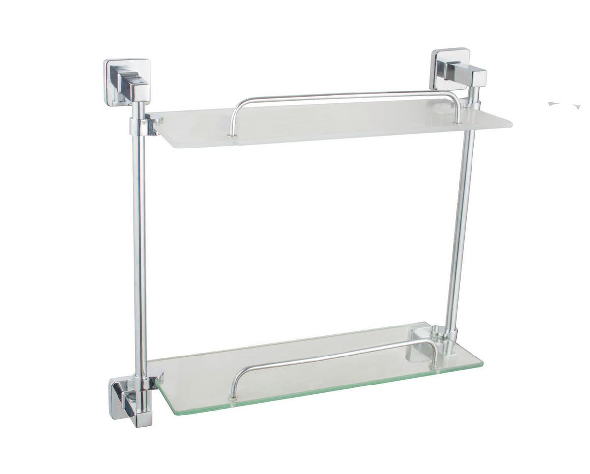 Kettes Üvegpolc Solo - Konventionell, Üveg/fém (35,5/35,5/13cm)