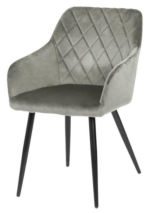 KRZESŁO Z PODŁOKIETNIKAMI ACTOR - czarny/taupe, Trend, metal/drewno (54/86/60cm) - Livetastic