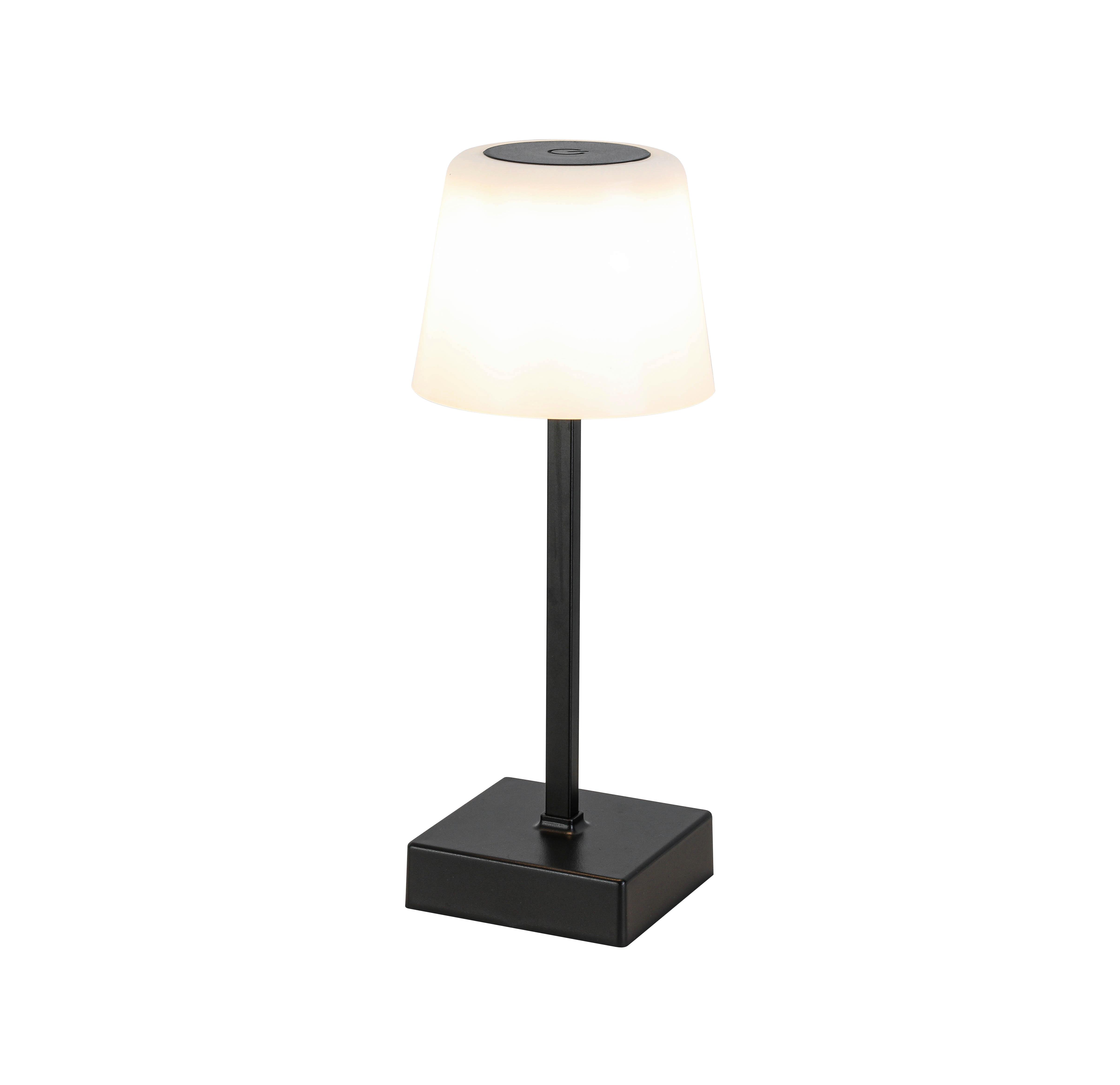 Namizna Svetilka Za Polnjenje Emo, Ca. 10,5/25 Cm - črna/bela, Moderno, kovina/umetna masa (10,5/25cm) - Mömax