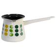 Lonec Džezva Dots - bela, kovina (11cm) Lonec Džezva Dots - bela, kovina (11cm)