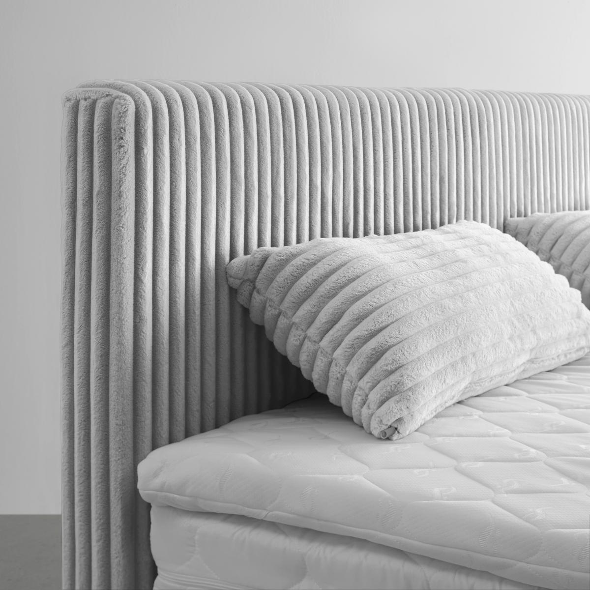 Boxspringbett Rossa in Grau ca. 160x200cm - Schwarz/Grau, KONVENTIONELL, Holzwerkstoff/Kunststoff (160/200cm) - Mömax