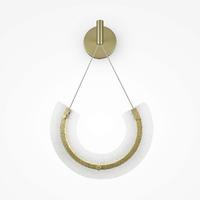 Stenska Svetilka Maya, S Sijalko - zlate barve/prosojno, Trend, kovina/steklo (133,1/32/16cm) - MAYTONI