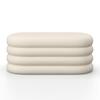 BÄNK LORENA - cremefärgad, Modern, trä/textil (110/47/45cm) - Bessagi Home