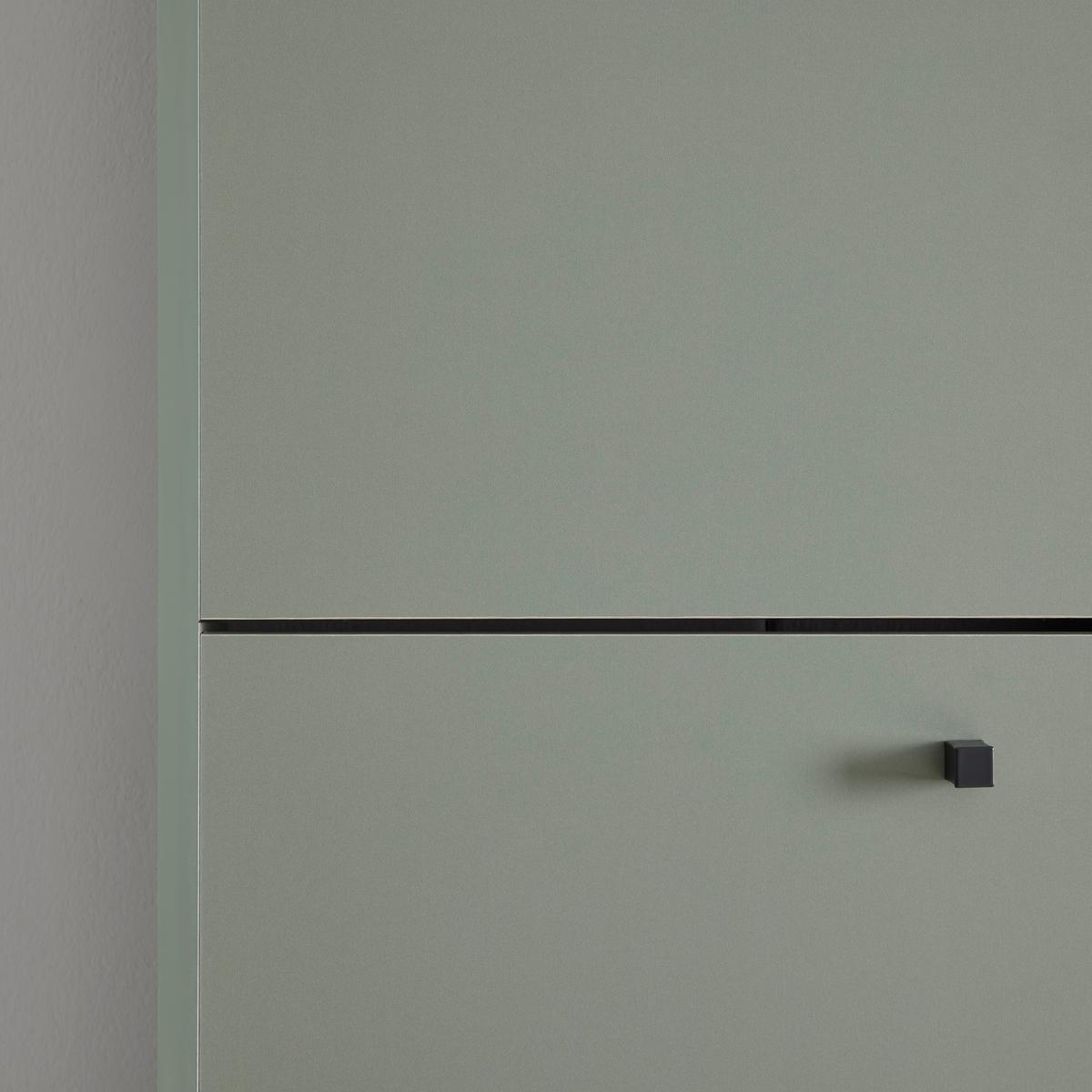 Schuhkipper Flap in Mintgrün - Schwarz/Mintgrün, MODERN, Holzwerkstoff/Metall (60/168/16cm) - Mömax