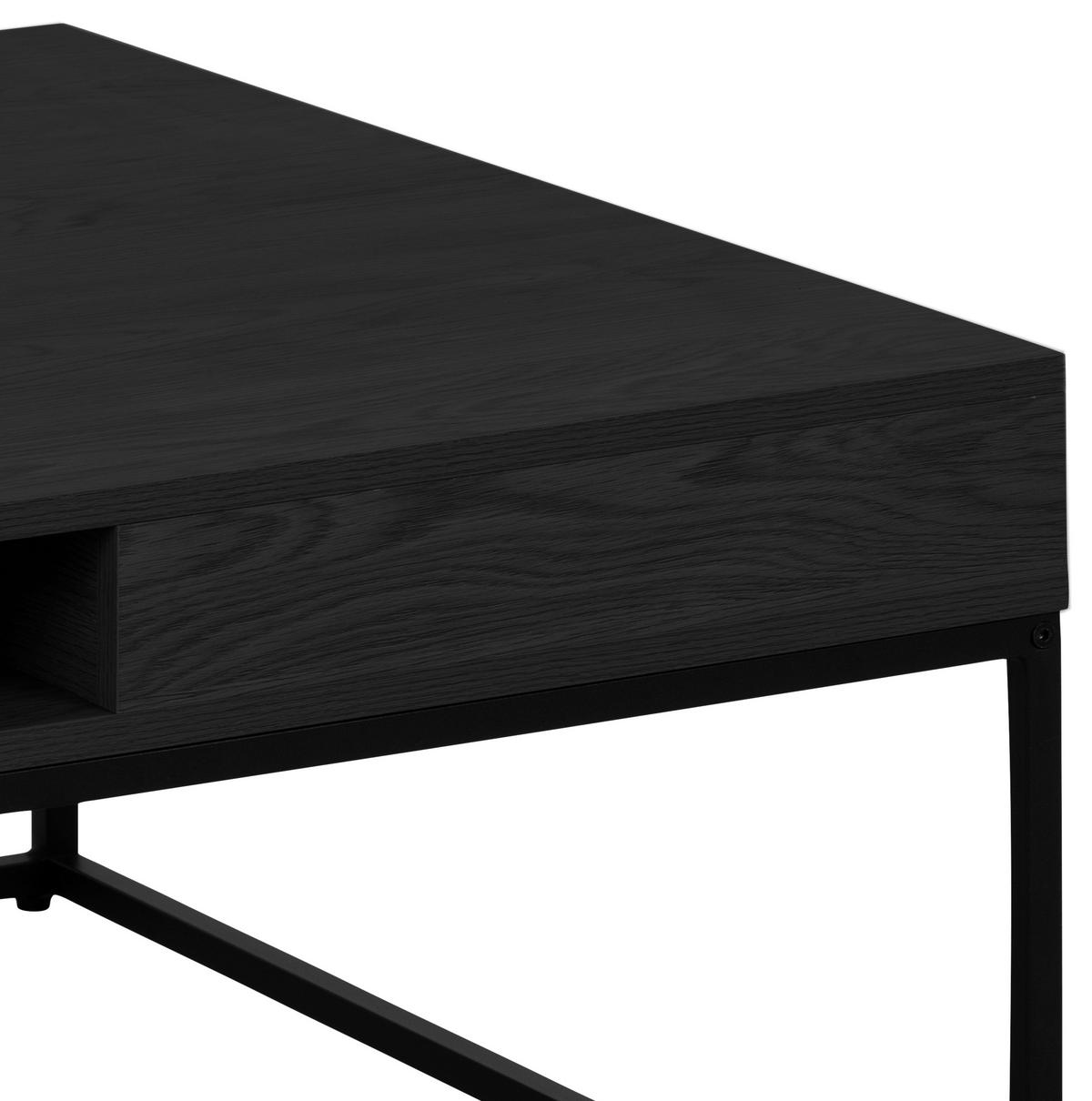 STOLIK KAWOWY WILLFORD - czarny, Trend, materiał drewnopochodny/metal (80/80/40cm) - MID.YOU