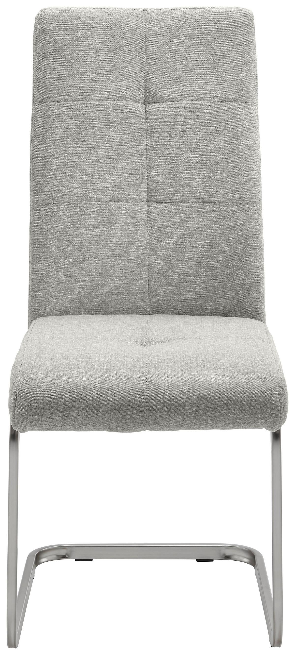 Schwingstuhl Lucie Sandfarben Webstoff Gepolstert - Sandfarben/Chromfarben, MODERN, Holz/Textil (42,5/98/45cm) - Bessagi Home