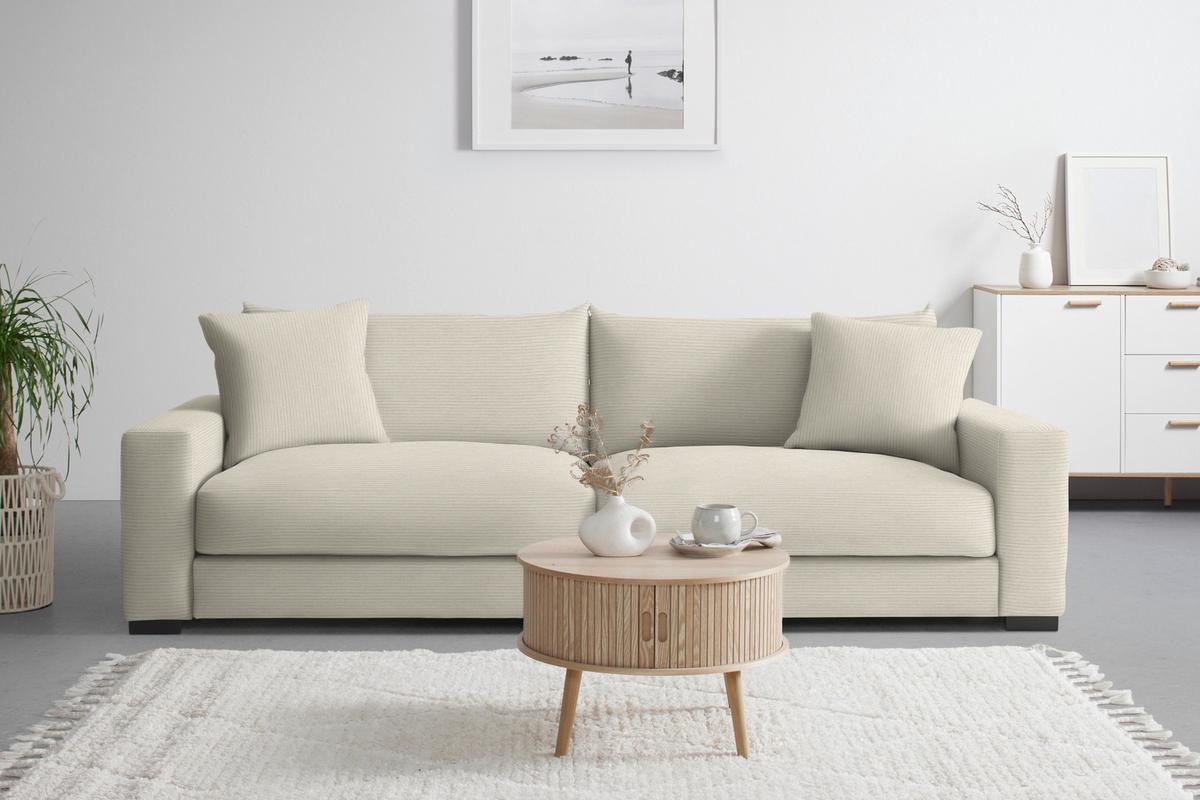 Megasofa Pedro Creme - Creme, MODERN, Holz/Holzwerkstoff (261/83/124cm) - Mömax