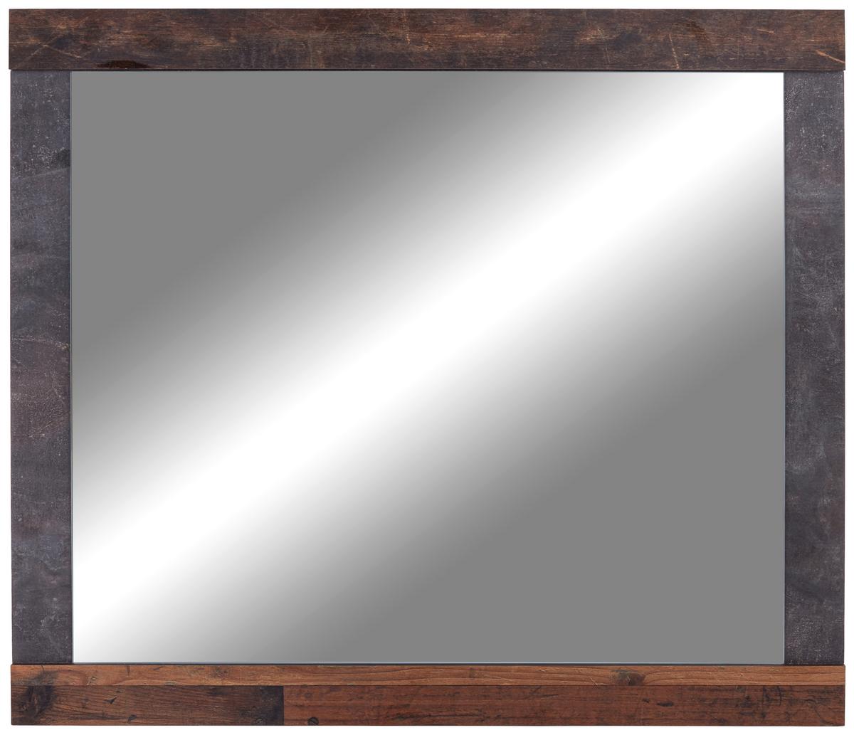 Oglindă Ontario - culoare lemn stejar/gri, Trend, sticlă/material pe bază de lemn (96/82/2,5cm) - Zandiara