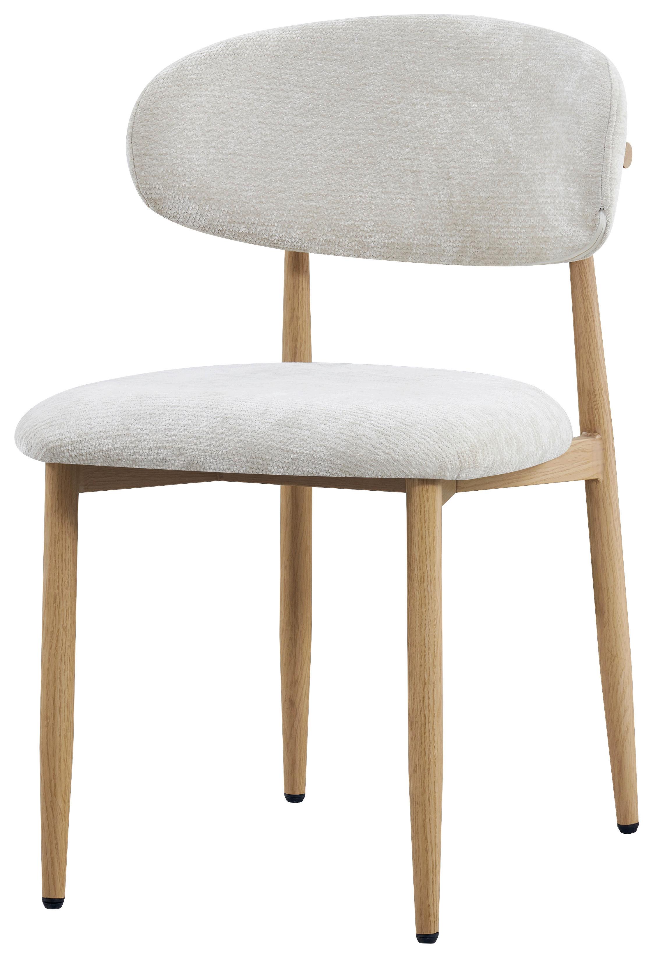 Stuhl Ida Beige ca. 50x80x57cm - Eichefarben/Beige, Design, Holz/Textil (50/80/57cm) - Mömax