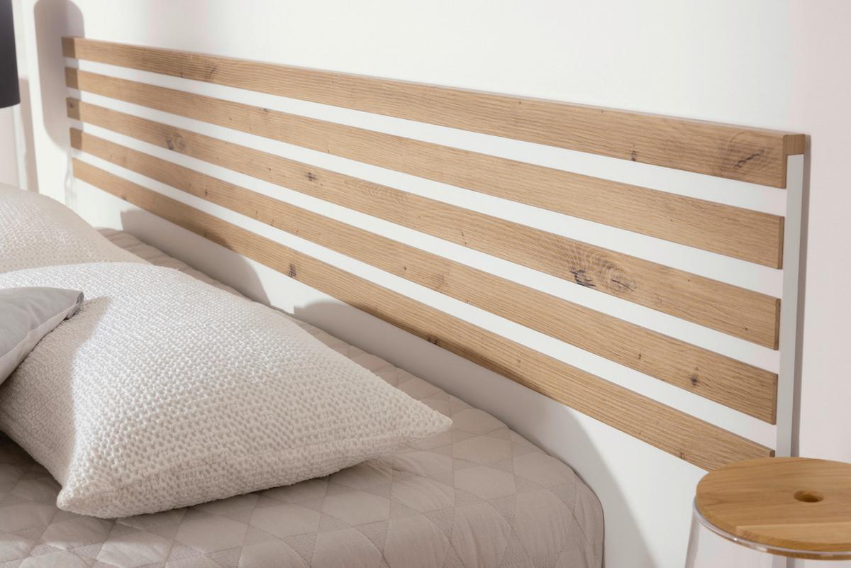 Bettanlage Lamella ca. 180x200 cm Weiß/Eiche Artisan - Eiche Artisan/Weiß, MODERN, Holzwerkstoff (180/200cm) - Rauch Möbel