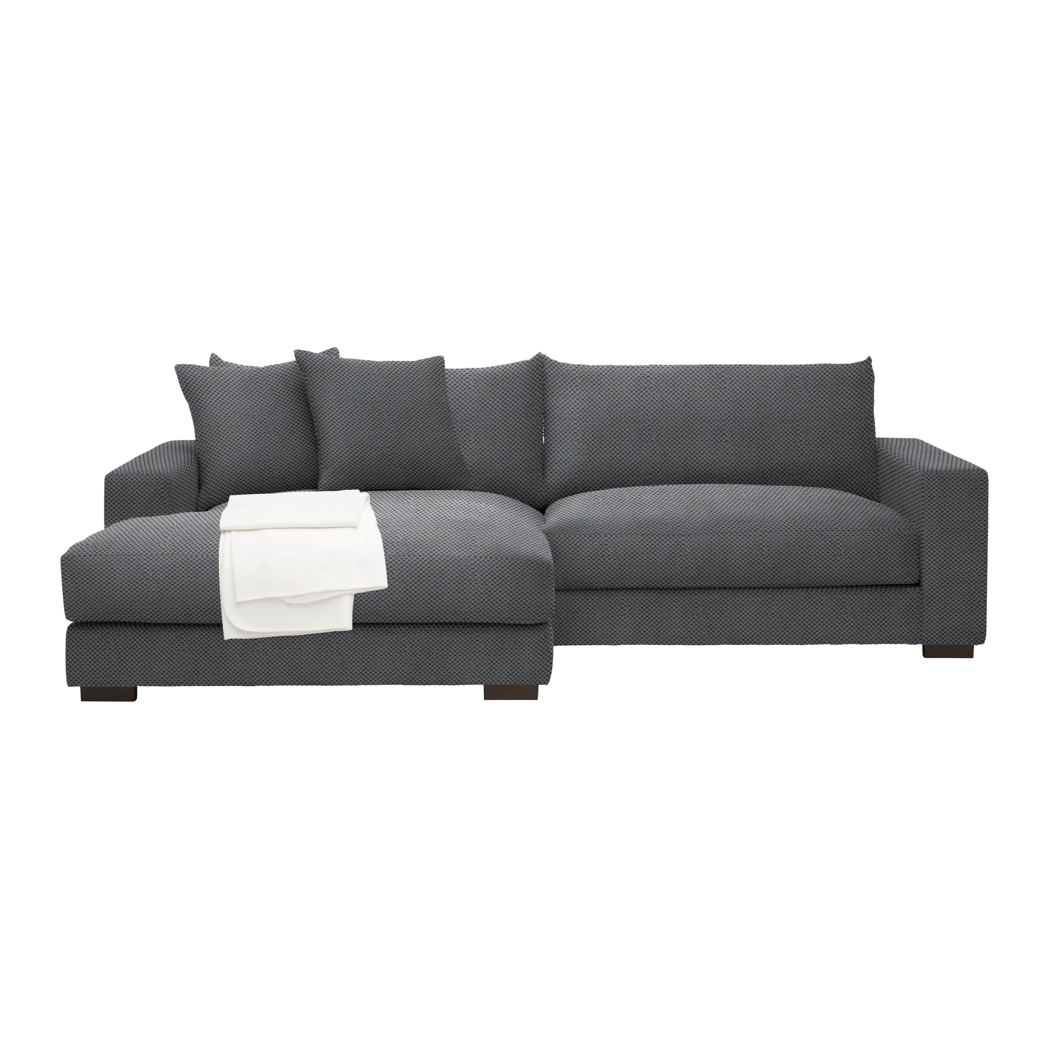 Ecksofa Pedro Grau - Grau, MODERN, Textil (180/83/265cm) - Mömax