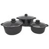 SET DE CASSEROLES MIA -AKT- - clair/Transparent, KONVENTIONELL, métal/matière synthétique - Mömax