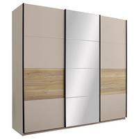 Ormar Sa Kliznim Vratima Tessona - kašmir/boja hrasta, Trendi, staklo/metal (215/204/63cm) - Modern Living