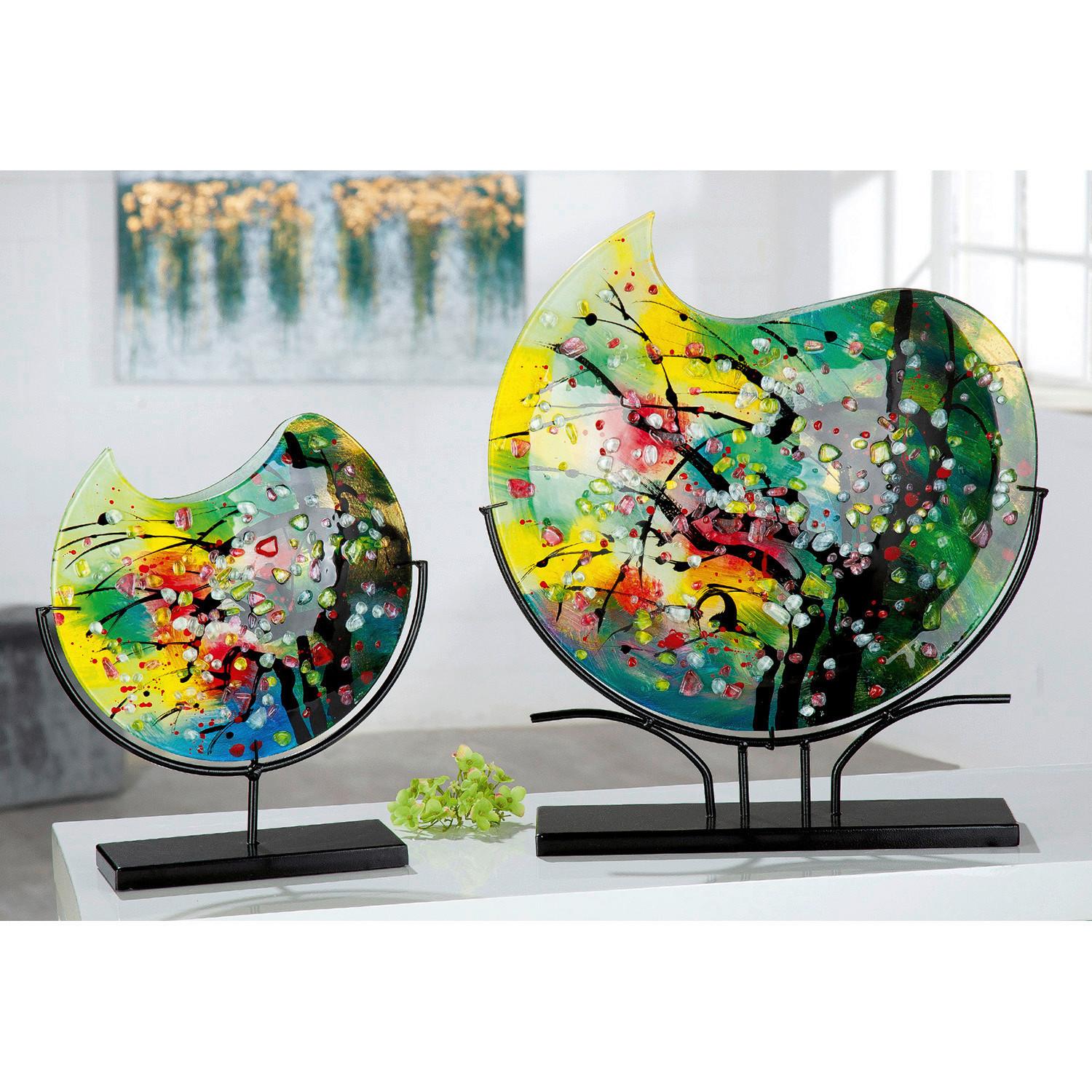 Vase Multicolor - Multicolor, Basics, Glas/Metall (32/37/9cm)