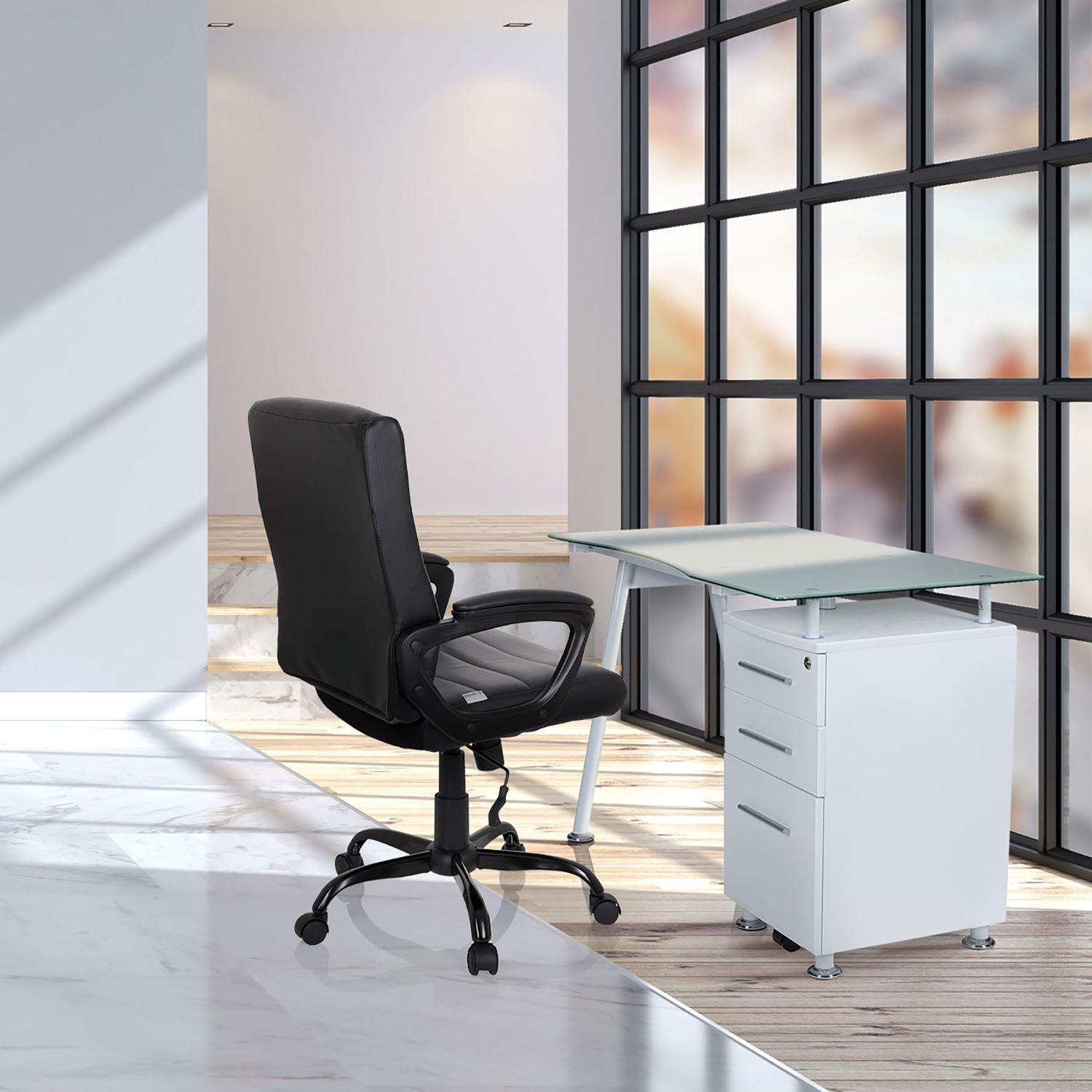 Pisarniški Stol Ergosmooth Big, Črna - črna, Moderno, umetna masa/tekstil (61/102/52cm) - MID.YOU