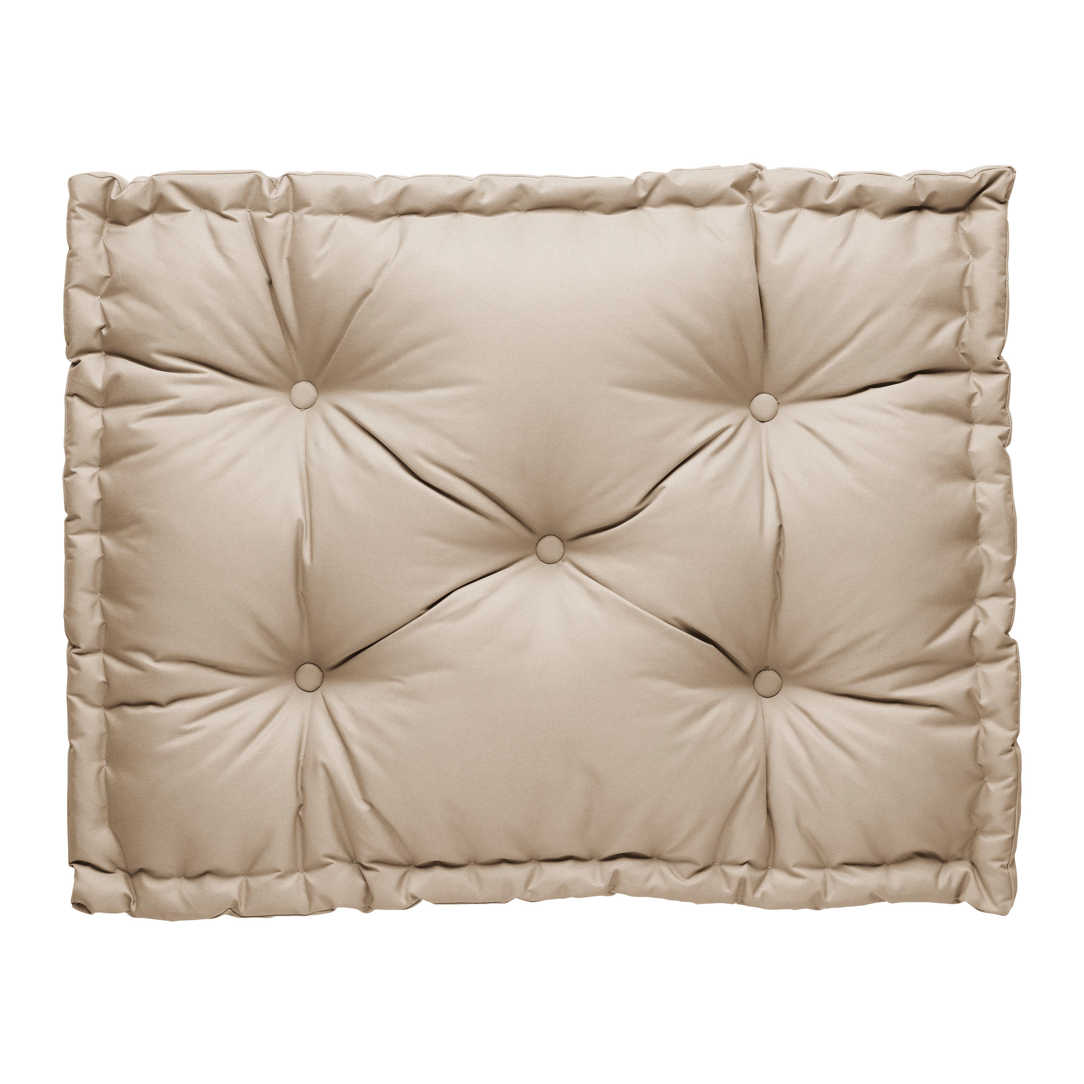 Palettenkissen Dodo Beige ca. 80x60cm - Beige, KONVENTIONELL, Textil (80/60/12cm) - Mömax