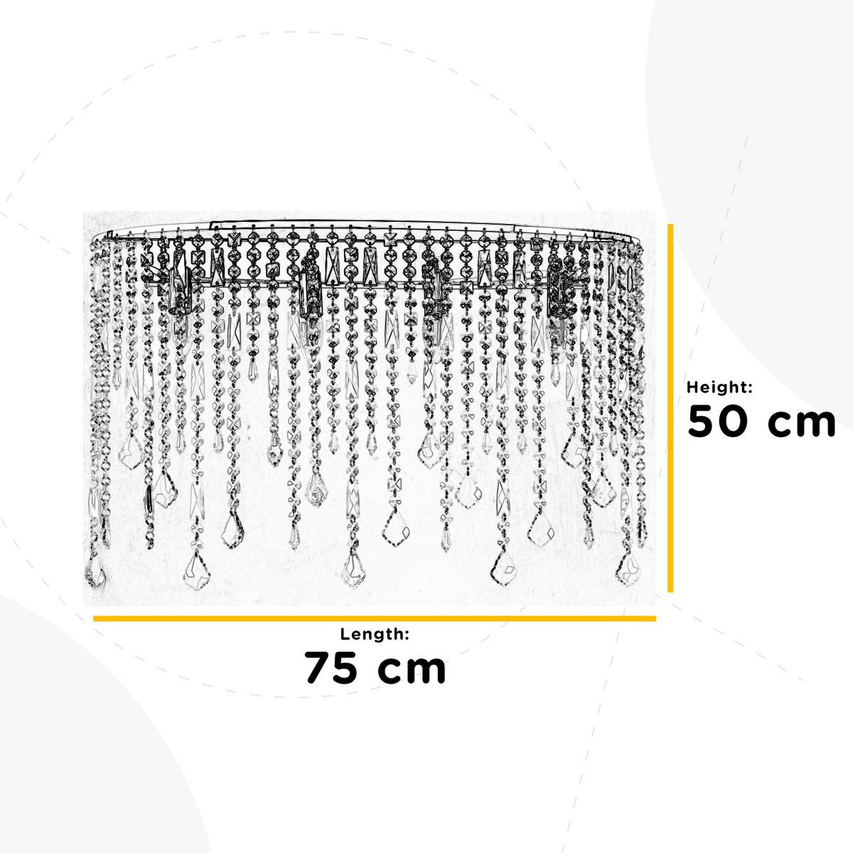 Falilámpa 4762/apg - krómszínű, Design, üveg/fém (75/50cm)