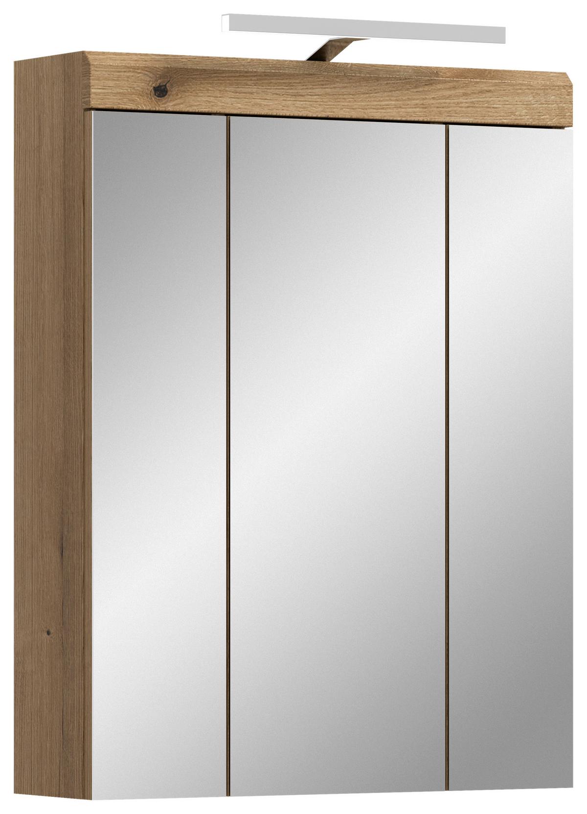 Spiegelschrank Scout mit LED ca. 60x79x18 cm - MODERN, Glas/Holzwerkstoff (60/79/18cm) - MID.YOU