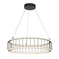 LED Függeszték Circolo Cage LED 54214-1bk - fekete/fehér, Design, műanyag/fém (57,5/13,5/150cm)