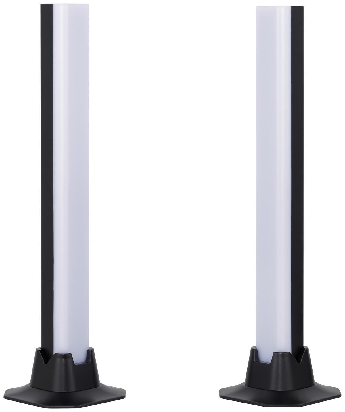 LED Asztali Lámpa Rizi 2db - fekete, Modern, műanyag (9/3/32cm) - Mömax
