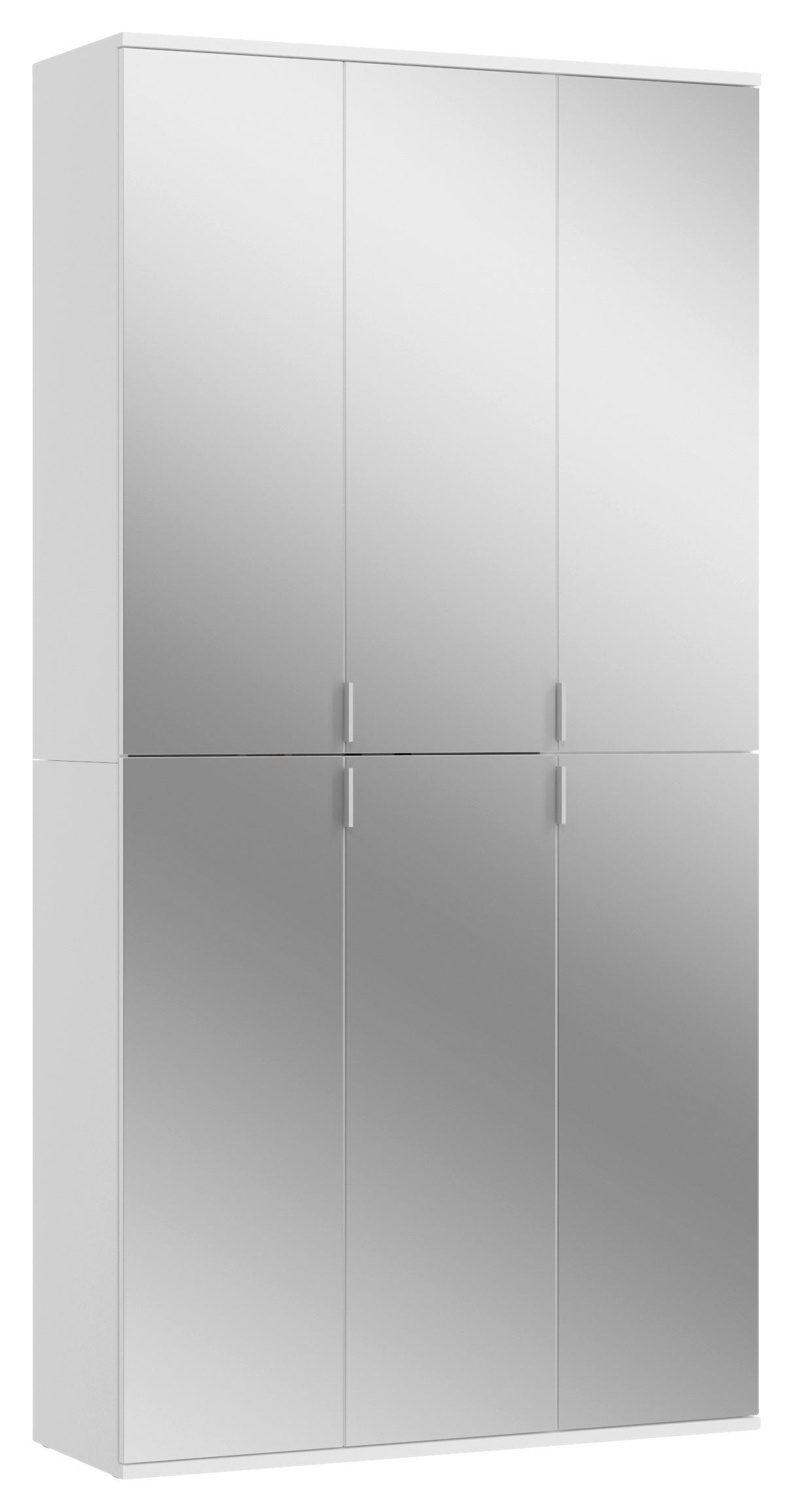 Ormar S Klasičnim Vratima Projekt X - bijela/boje kroma, Moderno, staklo/drvni materijal (91/193/34cm) - Modern Living