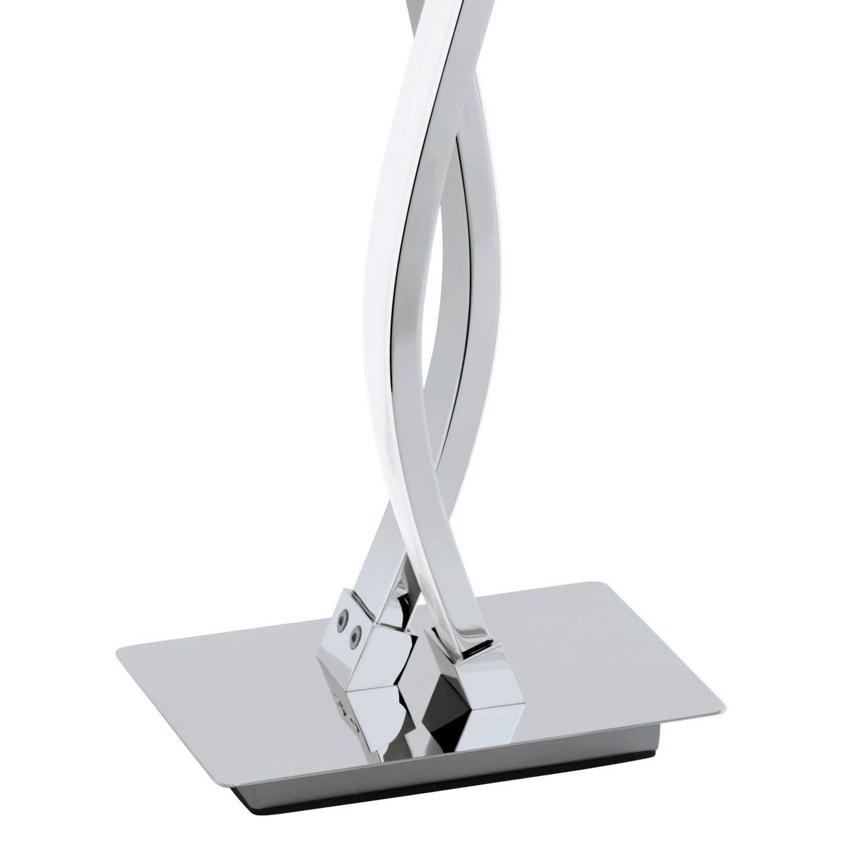 Tischleuchte 96105_lasana 2 - Chromfarben/Weiss, Design, Kunststoff/Metall (16/10/46cm) - Eglo