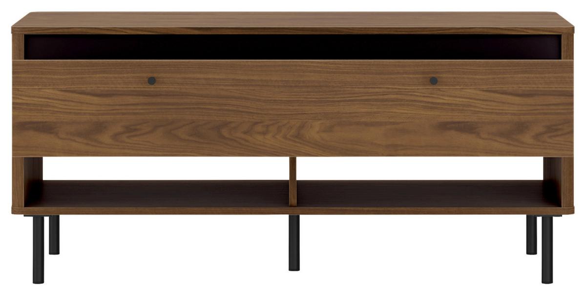 Stolić Revillo - boje oraha/crna, Basics, drvni materijal/metal (120/55/60cm) - Modern Living