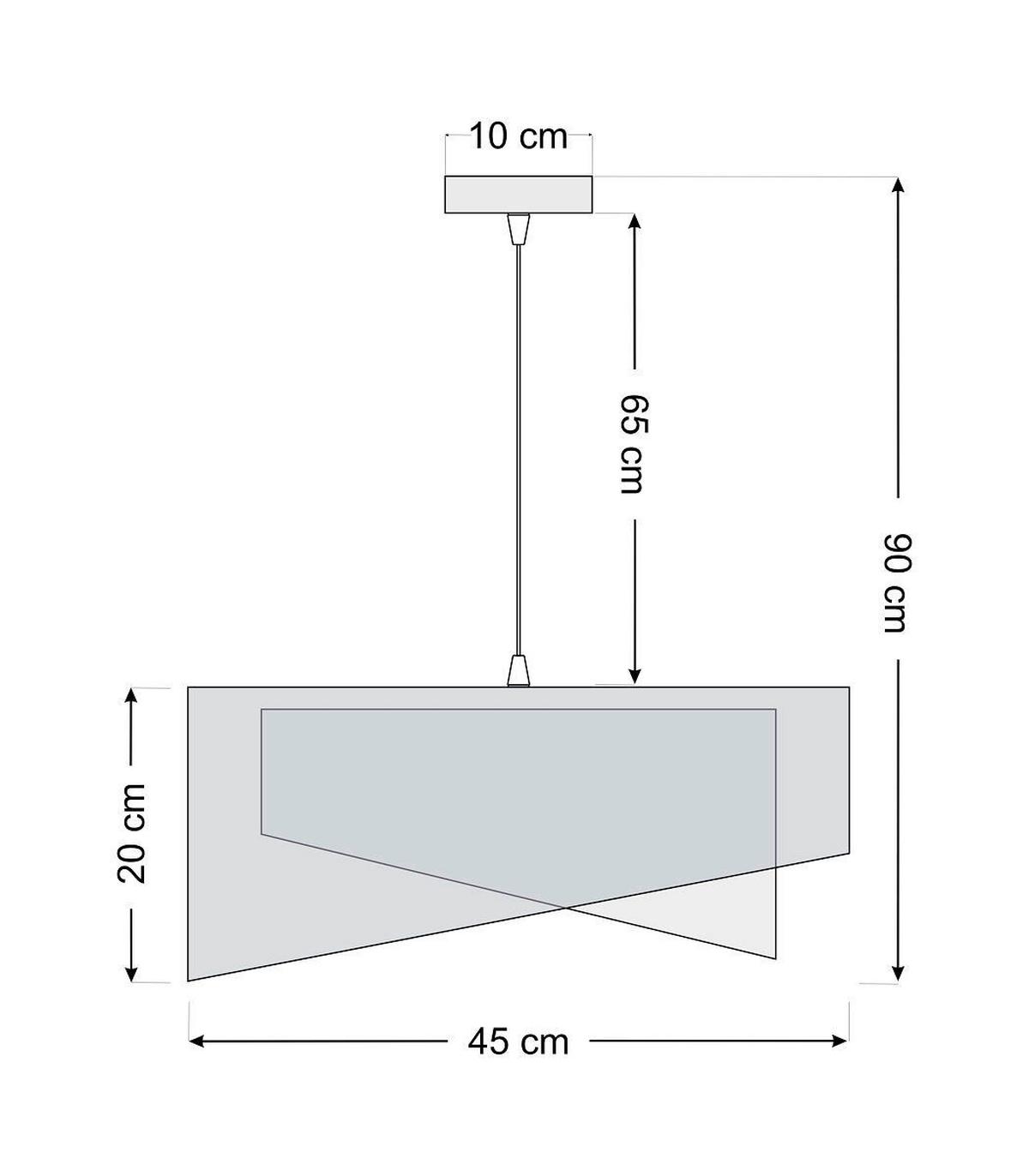 LAMPA WISZĄCA 060-018-45 GALAXY - beżowy/biały, Design, tworzywo sztuczne/metal (50/93cm)