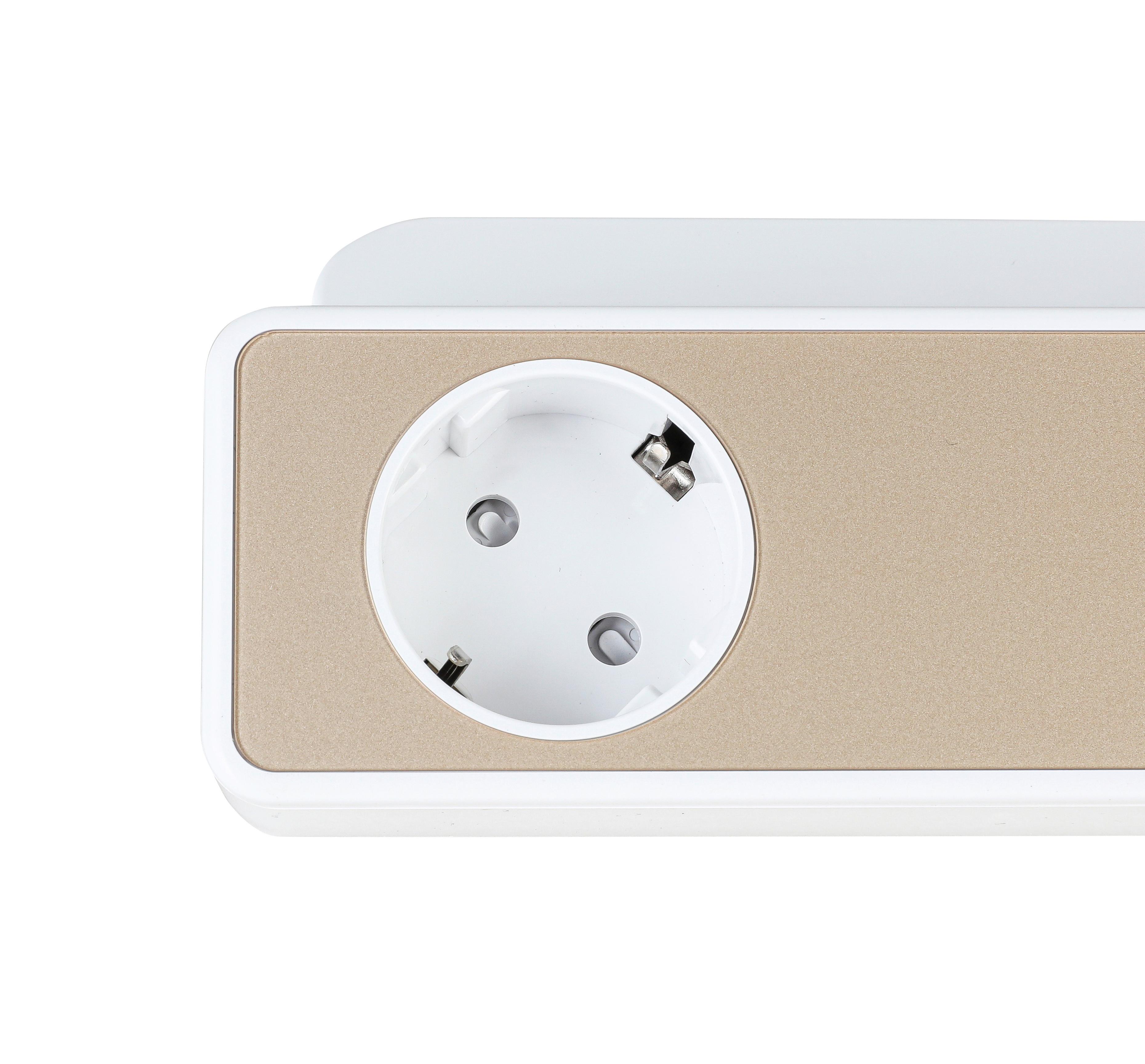 LED-SKRIVBORDSLAMPA MULTI - vit/roséguld, Modern, metall/plast (33/10,5/37-66cm) - Mömax