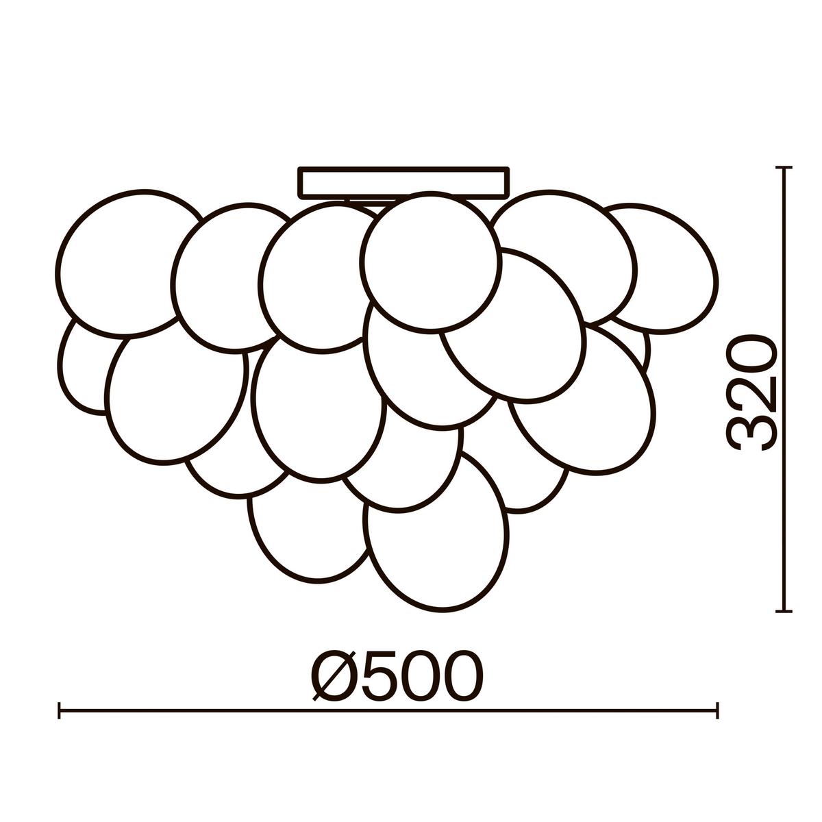 Deckenleuchte Balbo Nickelfarben max. 28 Watt - Nickelfarben, Trend, Glas/Metall (50/29,5/50cm) - MAYTONI