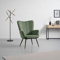 Sessel Gunvor Grün - Schwarz/Grün, MODERN, Holz/Textil (73ml) - Based