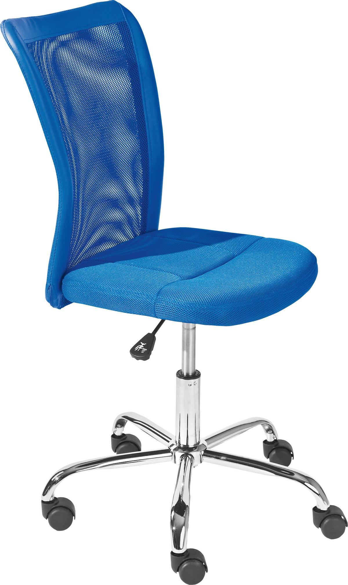 Jugenddrehstuhl Blau - Blau/Chromfarben, MODERN, Kunststoff/Textil (43/88-98/56cm) - MID.YOU