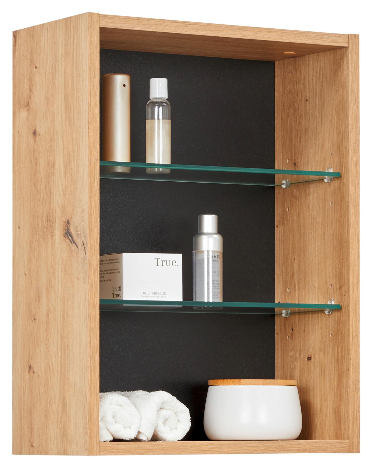 VÄGGHÄNGD MODUL FLORENZ -EXKLUSIV- - ek Artisan, Modern, trämaterial/glas (40/54/20cm) - Mömax