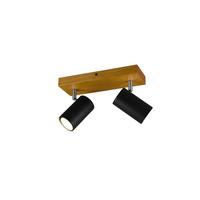 Strahler Marley Schwarz max. 35 Watt - Schwarz, Design, Holz/Metall (26/16/9cm) - Trio Leuchten