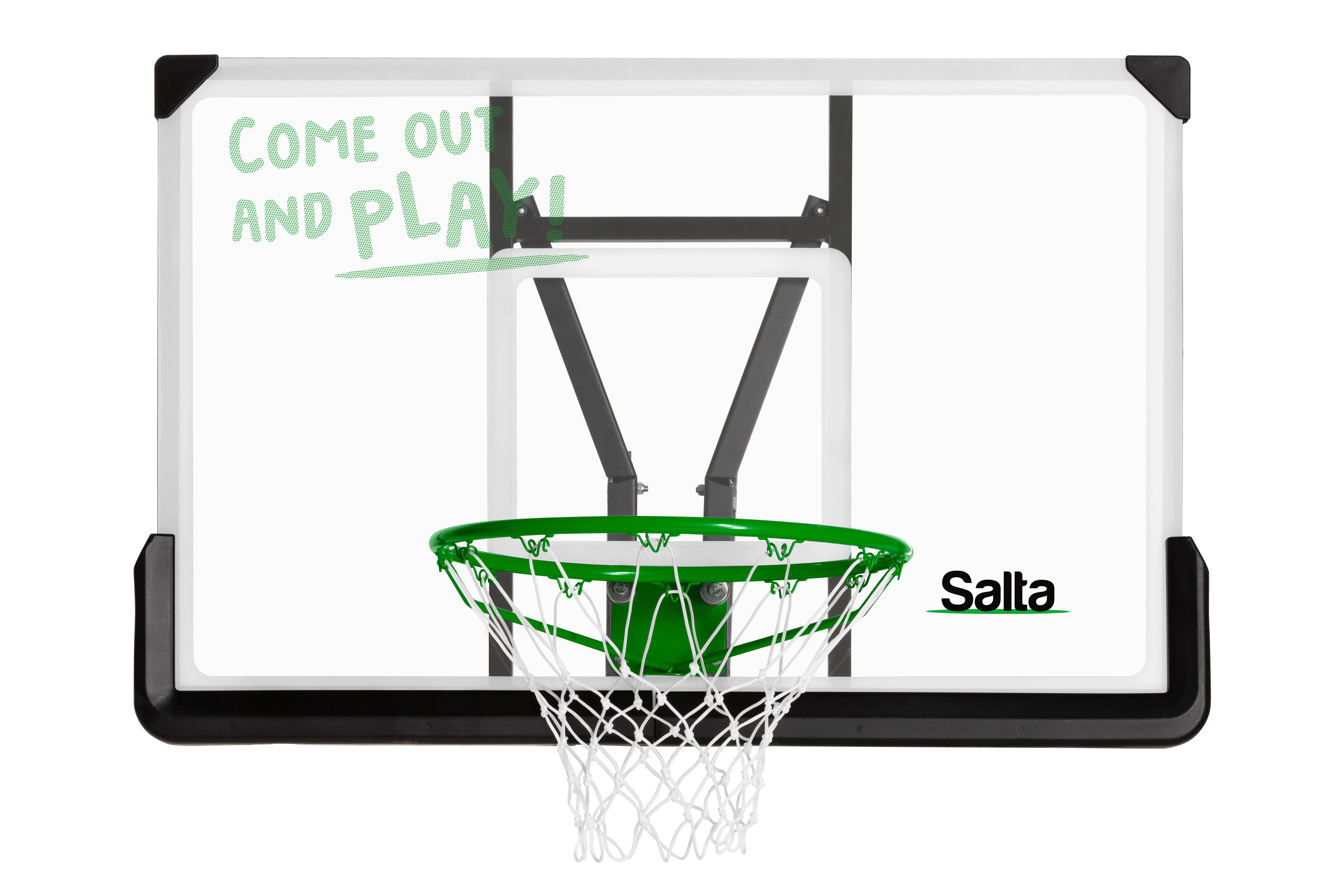 BASKETBALLSTÄNDER SALTA CENTER MIT KORB - Transparent/Schwarz, KONVENTIONELL, Kunststoff/Metall (110/71/60cm) - Salta