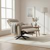 RELAXFÅTÖLJ ALICE - brun/svart, Modern, metall/trä (76/110/94cm) - Bessagi Home