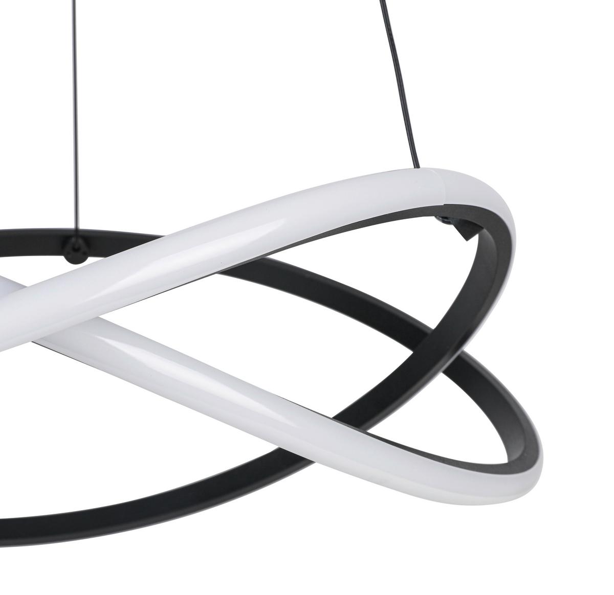 LAMPA WISZĄCA TESSA - czarny/biały, Trend, tworzywo sztuczne/metal (47/120cm) - Collet's Monde