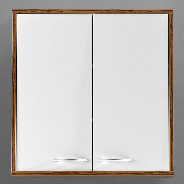 Oberschrank Weiß/Kieferfarben 'Milano' - Weiß/Kieferfarben, MODERN, Holz/Metall (60/62/19cm) - Bessagi Home