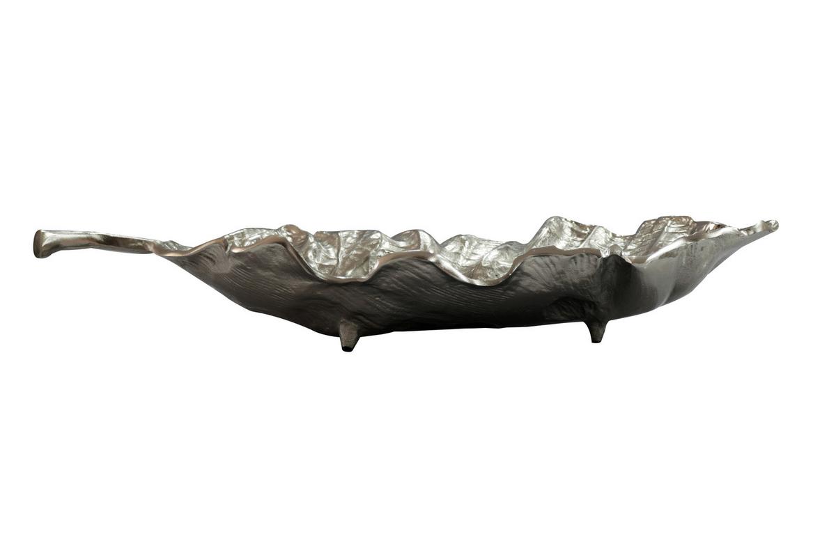 Dekoschale Wl7.685 - Silberfarben, Design, Metall (67/27/11cm) - Livetastic