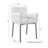 STOL MED ARMSTÖD SOFIA - beige/svart, Modern, metall/trä (57/87/58cm) - Bessagi Home