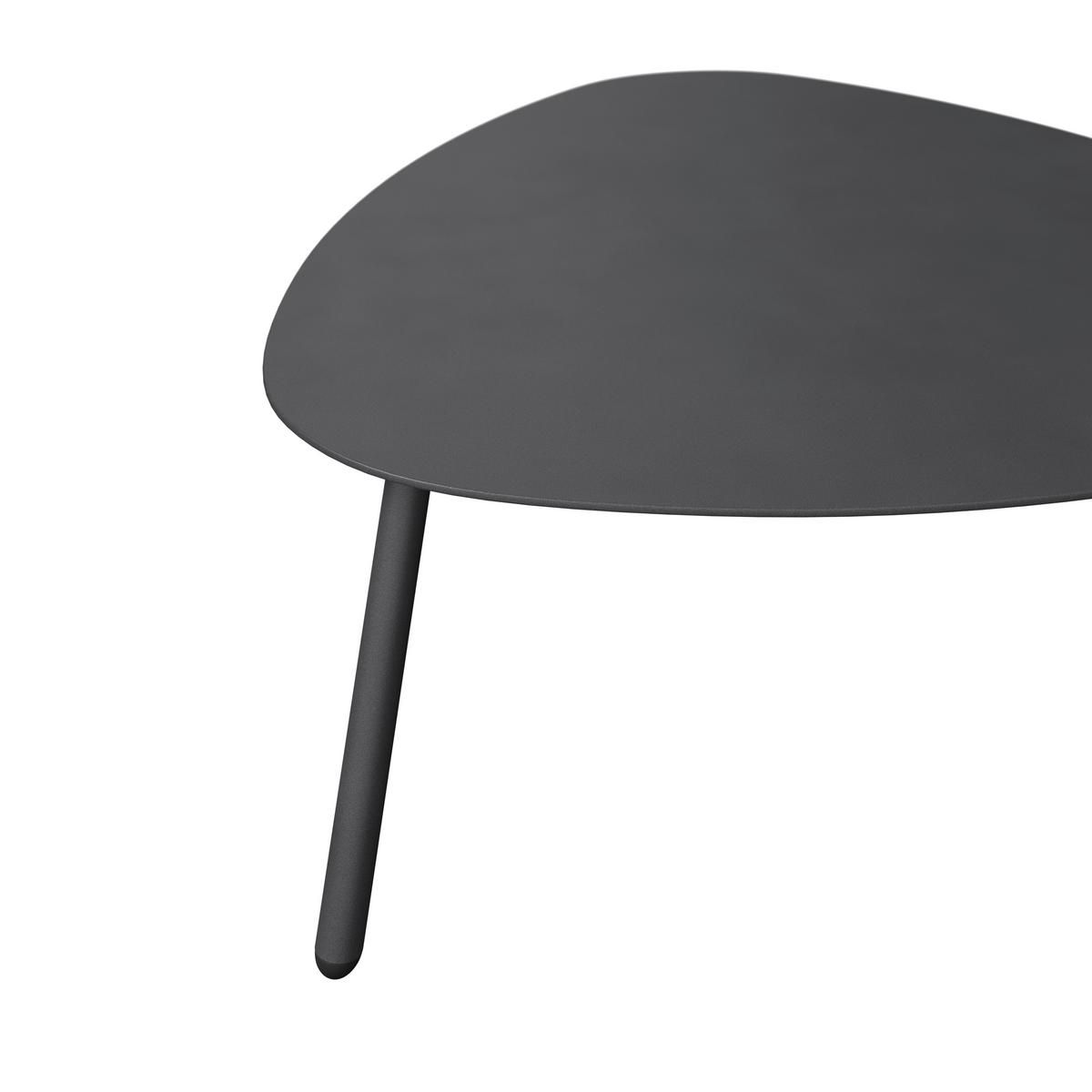 Beistelltischset Leonie Anthrazit, 2-teilig - Anthrazit, Basics, Metall (90/91/35cm) - Mömax