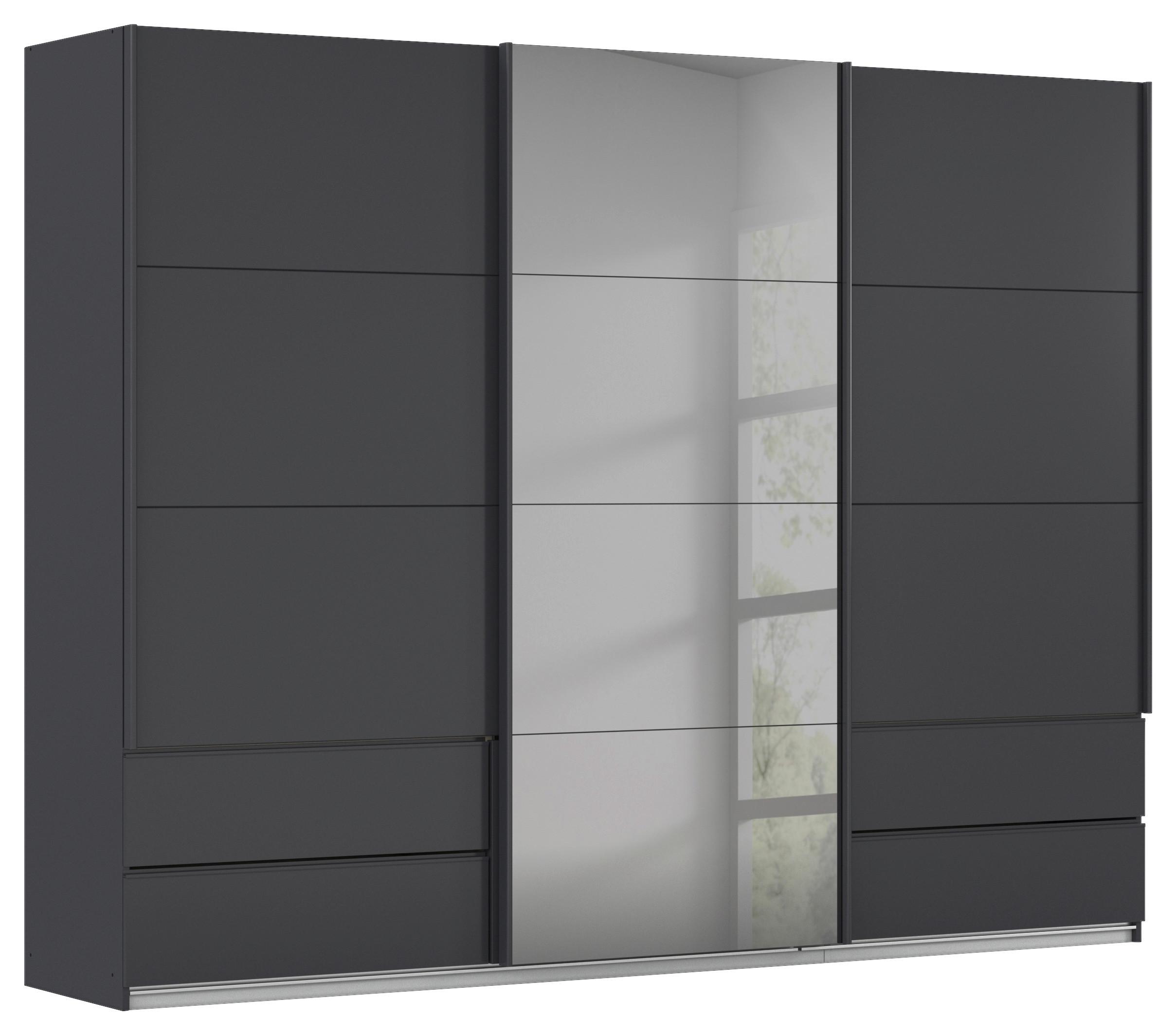 Schwebetürenschrank Elara in Grau - Grau, Konventionell, Holzwerkstoff/Metall (271/210/62cm) - Premium Living