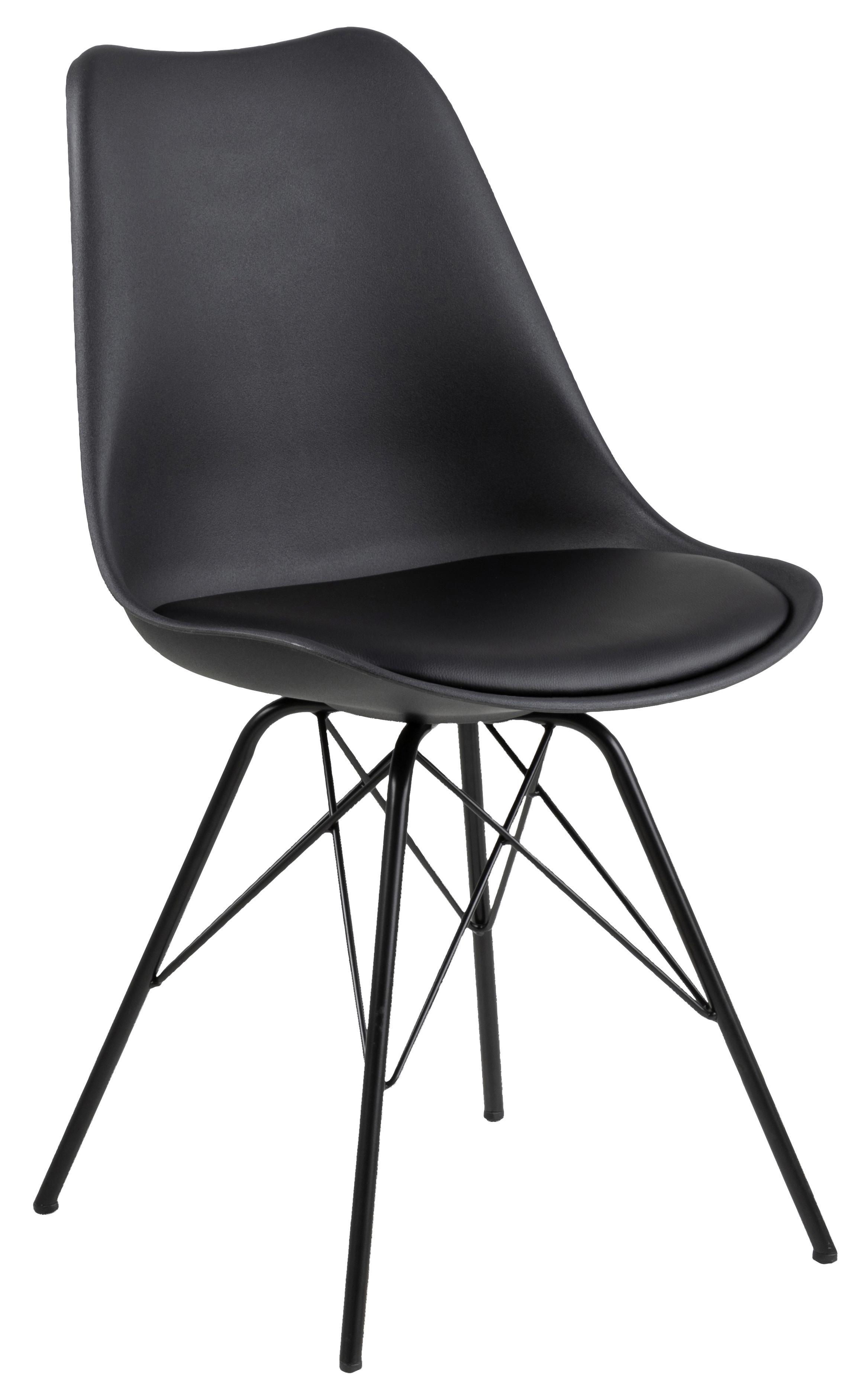 KRZESŁO ERIS - czarny, Trend, tworzywo sztuczne/metal (48,5/85,5/54cm) - Carryhome