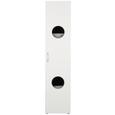 Schrank Weiß - Alufarben/Weiß, Holzwerkstoff/Kunststoff (40/185/40cm) - Mömax modern living