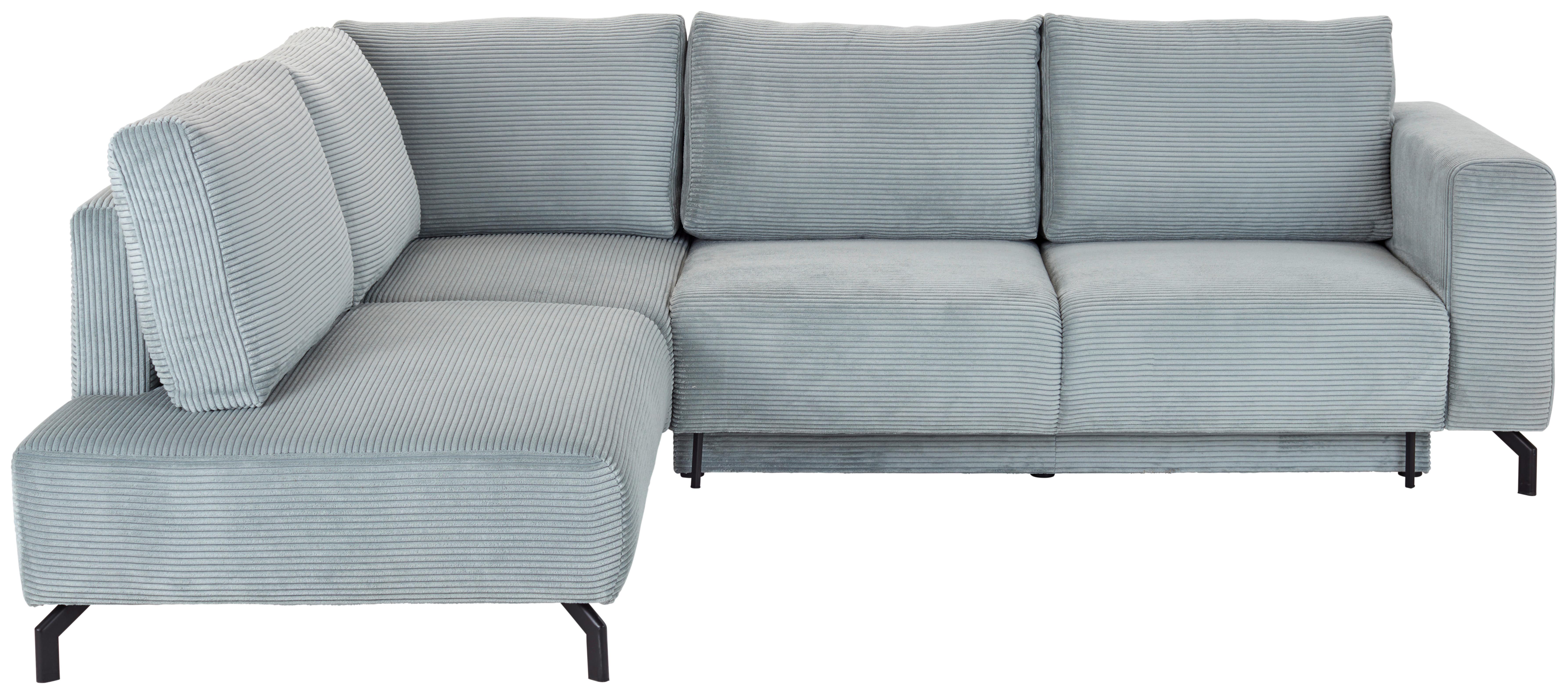 Kutna Garnitura Veni - sivo-zelena/crna, Moderno, tekstil/metal (210/272cm) - Modern Living