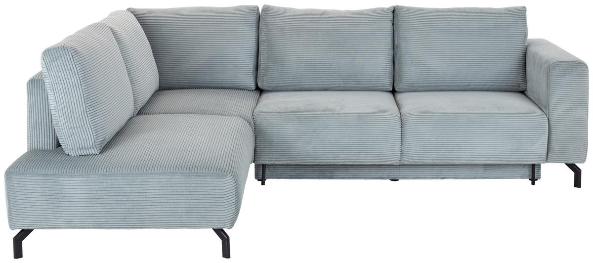 Kutna Garnitura Veni - sivo-zelena/crna, Moderno, tekstil/metal (210/272cm) - Modern Living