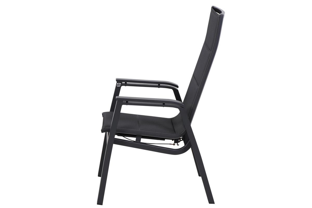 Garten-Relaxsessel-Set Milano 2-tlg. Anthrazit - Anthrazit, Basics, Kunststoff/Metall (73/110/59cm) - Siena Garden